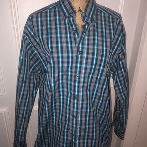 NWOT Mens Button Down Plaid Shirt